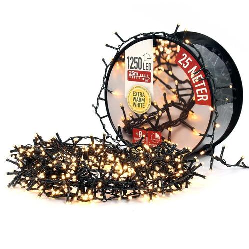 Kerstverlichting | 1.250 LED's | Warm wit | 25 meter | Timer, Divers, Noël, Neuf, Envoi