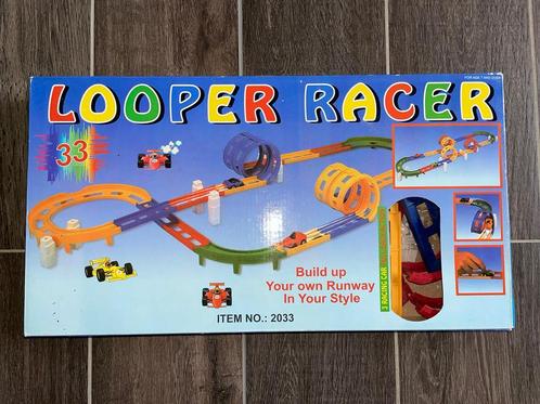 ‘Looper racer’ racebaan, Kinderen en Baby's, Speelgoed | Racebanen, Zo goed als nieuw, Racebaan, Opwindmechanisme, Overige merken