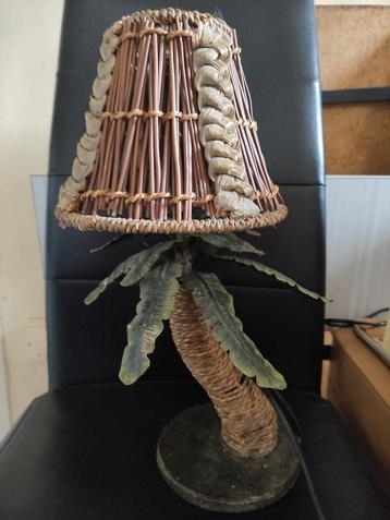 Lampe de chevet exotique palmier arbre métal 40 cm