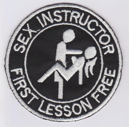 Sex Instructor stoffen opstrijk patch embleem #1, Collections, Collections Autre, Neuf, Envoi