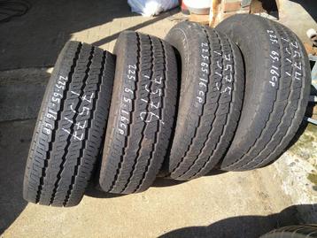 4 camper banden als nieuw Conti 225-65-16CP 8,5mm