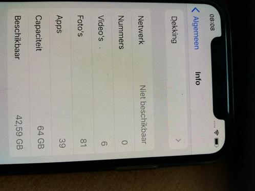 Iphone X (refurbished), Télécoms, Téléphonie mobile | Apple iPhone, Reconditionné, 64 GB, Sans abonnement, iPhone X, Noir, Enlèvement