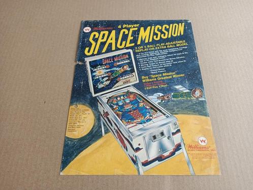 Flyer: Williams Space Mission (1976) Flipperkast, Collections, Machines | Flipper (jeu), Williams, Enlèvement ou Envoi
