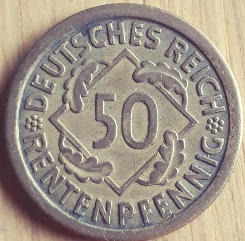ALLEMAGNE : Scarce 50 RENTENPFENNIG 1924 J KM 34 Alm.unc, Timbres & Monnaies, Monnaies | Europe | Monnaies non-euro, Monnaie en vrac