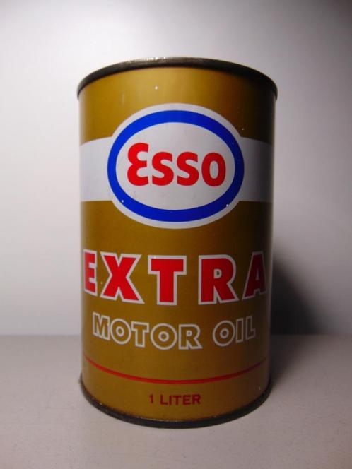 Bidon d'huile moteur Esso Extra, Collections, Marques & Objets publicitaires, Utilisé, Emballage, Enlèvement ou Envoi