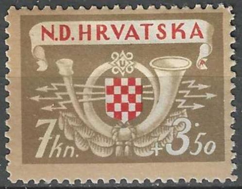 Kroatie 1944 - Yvert 115 - Hulp voor de bedienden  (PF), Timbres & Monnaies, Timbres | Europe | Autre, Non oblitéré, Autres pays