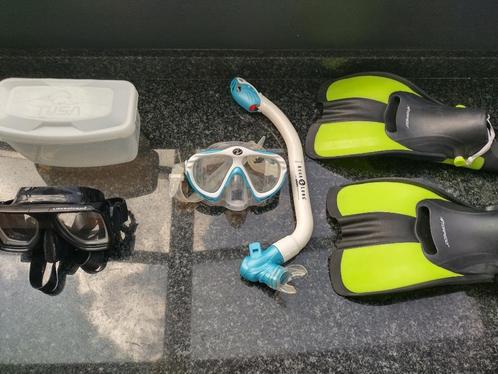 Duikbril -3,5 dioptrie Tusa, zwemvliezen en kinderduikbril a, Sports nautiques & Bateaux, Plongée, Comme neuf, Lunettes de plongée ou Tuba