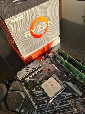 AMD Ryzen 9 3900X + koeler + moederbord + RAM