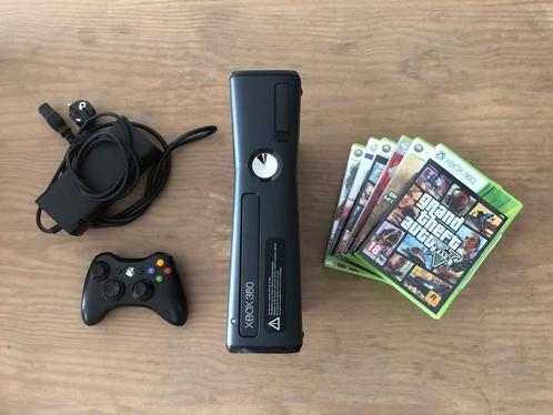 Xbox 360 Slim - 1 controller - Noir - 250GB (avec 20 jeux), Consoles de jeu & Jeux vidéo, Consoles de jeu | Xbox 360, Comme neuf