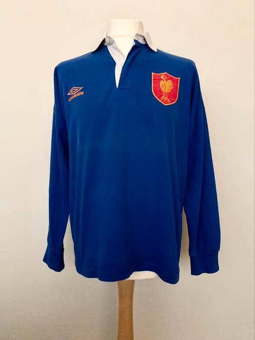 France Early 90s Umbro FFR vintage rare rugby polo shirt, Sports & Fitness, Rugby, Utilisé, Vêtements