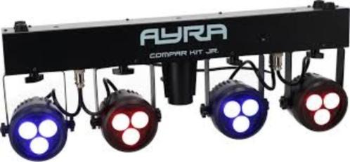 Ayra Compar Kit Jr LED lichtset X4, Musique & Instruments, Lumières & Lasers, Comme neuf, Lumières, Commande sonore, Couleur, Effet stroboscopique