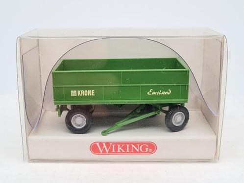 remorque agricole - Wiking 1/87, Hobby & Loisirs créatifs, Voitures miniatures | 1:87, Comme neuf, Grue, Tracteur ou Agricole