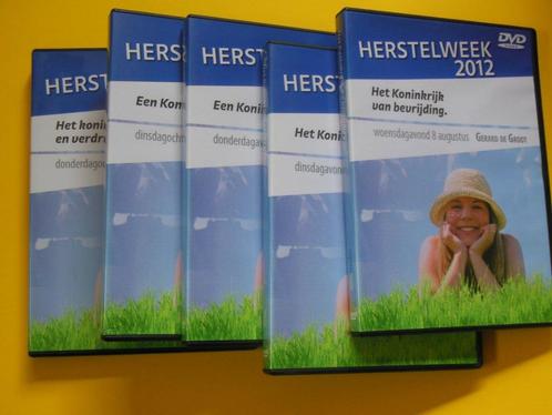 5 DVD's Herstelweek 2012 - Pool/Kok/de Groot/Kamp/Pasterkamp, Cd's en Dvd's, Dvd's | Religie en Gospel, Zo goed als nieuw, Alle leeftijden