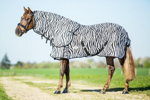 Profi-Rider Vliegendeken Zebra afneembare hals 175 tm 205, Animaux & Accessoires, Chevaux & Poneys | Couvertures & Couvre-reins