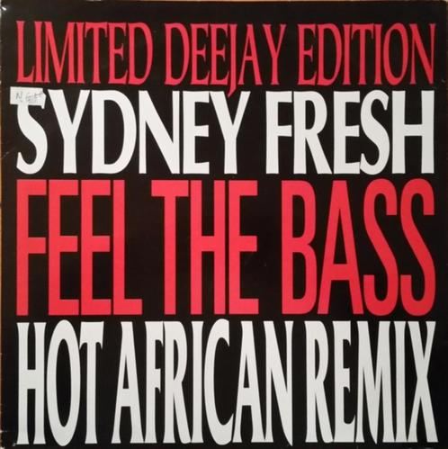 12" Sydney Fresh – Feel The Bass (Hot African Remix) Sydney, CD & DVD, Vinyles | Dance & House, Utilisé, Trip Hop ou Breakbeat