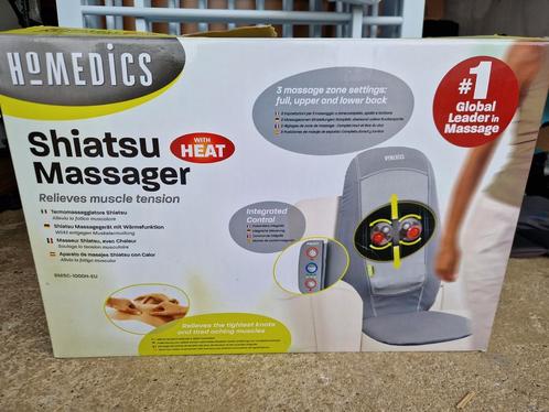 Homedics Shiatsu Massager - Stoel - Met warmte en 3 standen, Sports & Fitness, Produits de massage, Comme neuf, Enlèvement ou Envoi