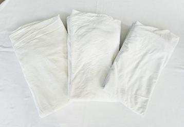 3 witte hoeslakens 1,60 m x 0,80 m 