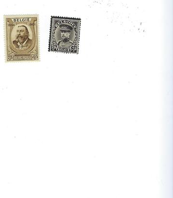 Belg. postzegels 1934 nrs 384 en 385 