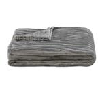 Plaid couverture doudoune gris kenyi polaire Deco 130x170