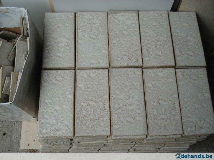 Lot gebruikte vloertegels beige, Huis en Inrichting, Stoffering | Vloerbedekking, Gebruikt, Beige, Ophalen