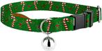 Kattenhalsbandje "candy cane zuurstokken" voor kerstmis, Ophalen of Verzenden, Nieuw