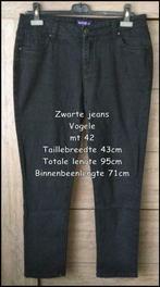 Zwarte jeansbroek Vogele 42, Comme neuf, Noir, Enlèvement ou Envoi, W33 - W36 (confection 42/44)
