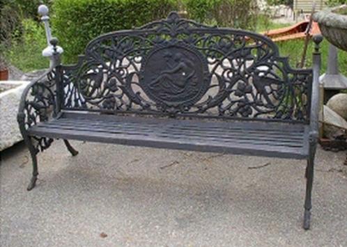 Brocante smeedijzeren gietijzeren tuinbanken en tuinmeubelen, Tuin en Terras, Tuinbanken, Nieuw, Metaal, Ophalen of Verzenden