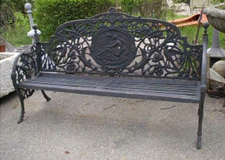 Brocante smeedijzeren gietijzeren tuinbanken en tuinmeubelen, Tuin en Terras, Tuinbanken, Nieuw, Metaal, Ophalen of Verzenden