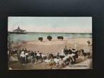 Blankenberge Pier rond 1900 strand, ezels, karren, Gelopen, Ophalen of Verzenden, West-Vlaanderen, Voor 1920