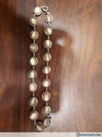 Collier ancien en nacre taupe et argent 925, Ophalen of Verzenden, Gebruikt, Zilver