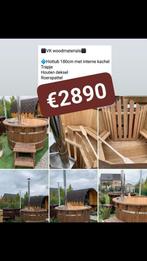 houten hottub met binnenkachel