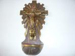 Bénitier en Laiton avec crucifix., Antiquités & Art, Enlèvement