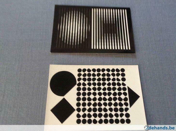 Victor Vasarely twee oude postkaarten 1957 1965