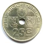 BELGIQUE 25 cent 1938 FR/VL