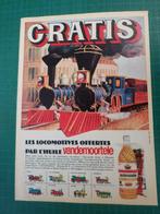 Les locomotives - publicité papier Vandemoortele - 1969, Ophalen of Verzenden, Gebruikt, Overige typen