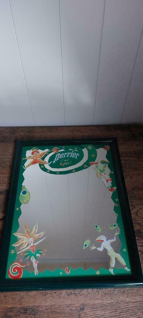 Reclamespiegel Perrier, Huis en Inrichting, Woonaccessoires | Spiegels, Nieuw, Rechthoekig, Verzenden