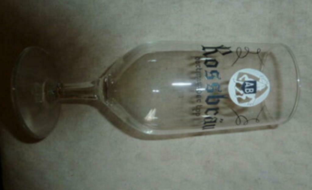 #E Bier glas ROSSBRÄU DORTMUNDER TYP Brij Anglo Belge Zulte, Verzamelen, Glas en Drinkglazen, Nieuw, Bierglas, Ophalen of Verzenden