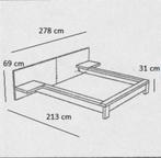 slaapkamer dubbelbed dressoir, Huis en Inrichting, Gebruikt, Eiken, Ophalen, Tweepersoons