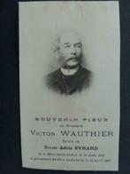 nécrologie photo Wauthier Victor  Mont Saint André 1835, Carte de condoléances, Envoi