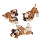 Design Toscano 3 delig set Bulldog puppy beeldjes, Maison & Meubles, Accessoires pour la Maison | Autre, Enlèvement ou Envoi, Neuf