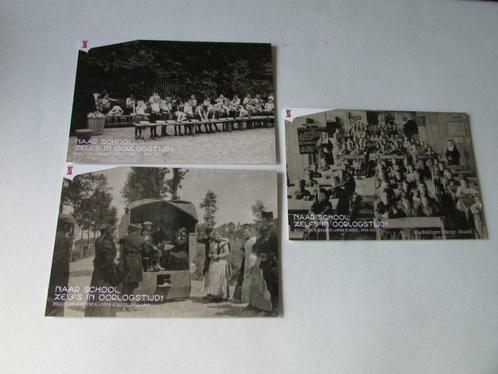 Naar school zelfs in oorlogstijd, 1914 -18, Verzamelen, Postkaarten | België, Ongelopen, West-Vlaanderen, Voor 1920, Verzenden