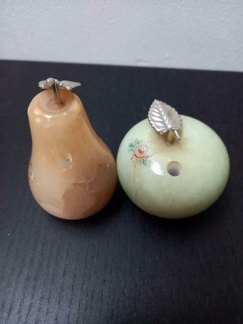 🍐 Pomme et poire en marbre vintage 🍏, Maison & Meubles, Accessoires pour la Maison | Vases, Enlèvement ou Envoi