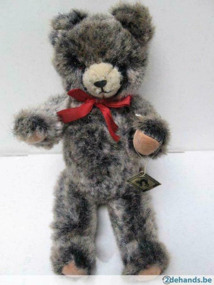 Duitse antieken brombeer jaren 50 met stro/zaagsel gevuld, Verzamelen, Beren en Cherished Teddies, Gebruikt, Overige merken, Ophalen of Verzenden
