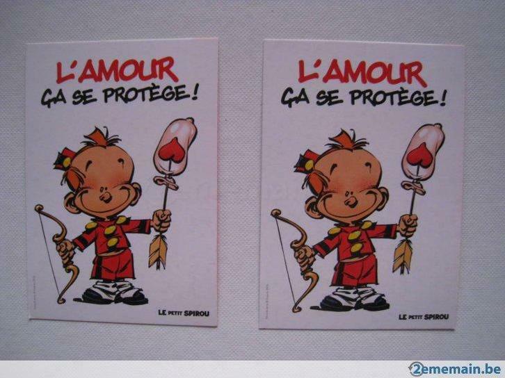 2 kleine Spirou-stripkaarten, Boeken, Stripverhalen, Nieuw, Eén stripboek, Ophalen of Verzenden