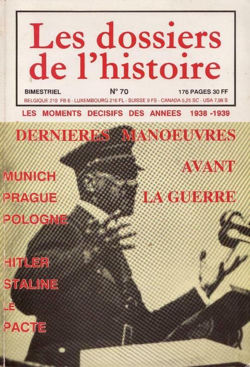 Les dossiers de l'histoire n70 - 1989, Livres, Guerre & Militaire, Utilisé, Général, Avant 1940, Enlèvement ou Envoi