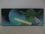 Handgeschilderd Yoda Star Wars schilderij, Antiek en Kunst, Kunst | Schilderijen | Modern, Ophalen of Verzenden