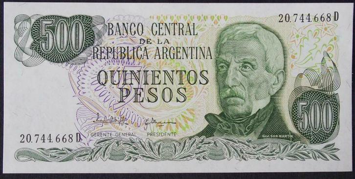 Billet QUINTIENTOS PESOS - Argentine - 1982, Timbres & Monnaies, Billets de banque | Amérique, Billets en vrac, Amérique du Sud