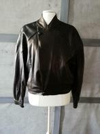 vintage Claude Montana zwart lamsleer en slang blouson M52, Enlèvement ou Envoi, Claude Montana, Noir, Taille 52/54 (L)