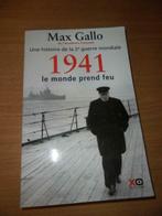 Max Gallo 1941 le monde prend feu (livre), Comme neuf, Armée de terre, Envoi, Deuxième Guerre mondiale