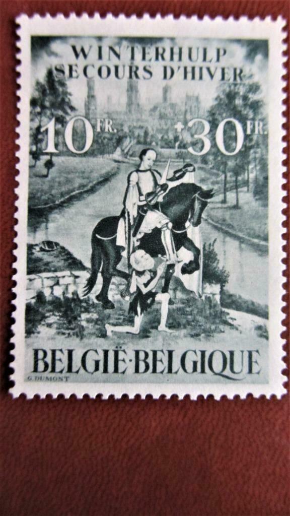 VARIETEITEN BELGIË-NR. 639 V1 **WITTE VLEK OP KNIE VAN PAARD, Enlèvement ou Envoi, Non oblitéré, Neuf